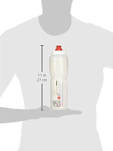 imageElite Jet Cycling Water Bottle 750ml Clear with Red Logo HighFlow Biodegradable BPAFreeClear with Red Logo 950ml