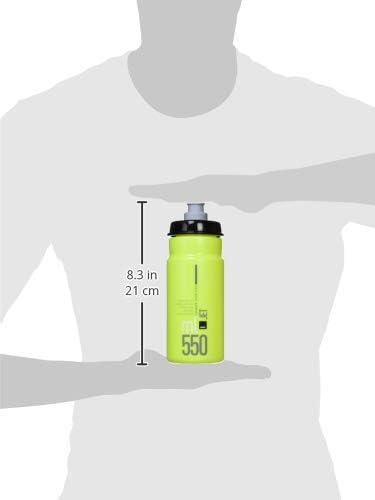 imageElite Jet Cycling Water Bottle 750ml Clear with Red Logo HighFlow Biodegradable BPAFreeYellow Fluo w Black Logo 550ml