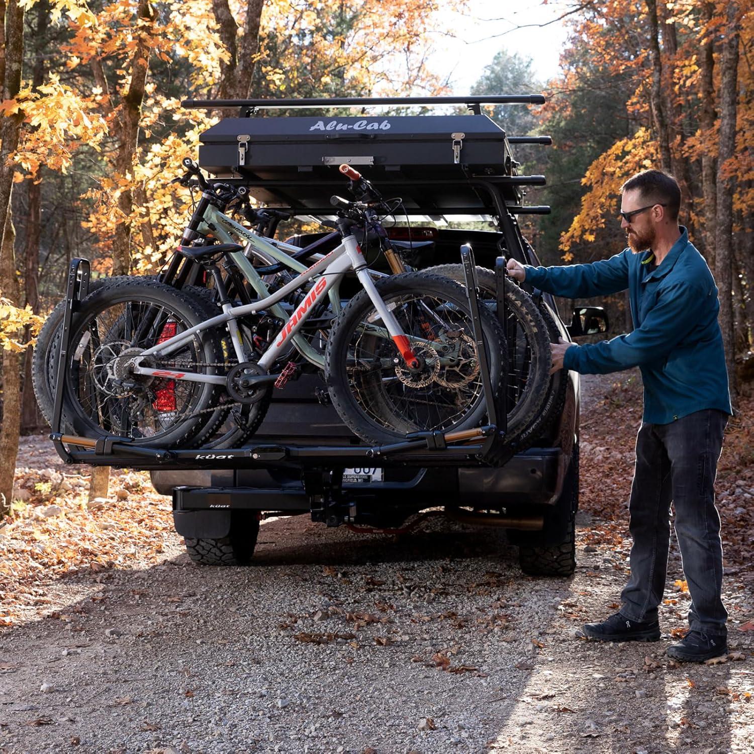 imageKUAT Piston Pro X 1Bike AddOn Rugged Durable KashimaCoated Portable No Frame Contact EasytoAttach Bicycle Rack Expansion Kit Compatible with 2quot Piston Pro X LED Hitch Rack2Bike Capacity