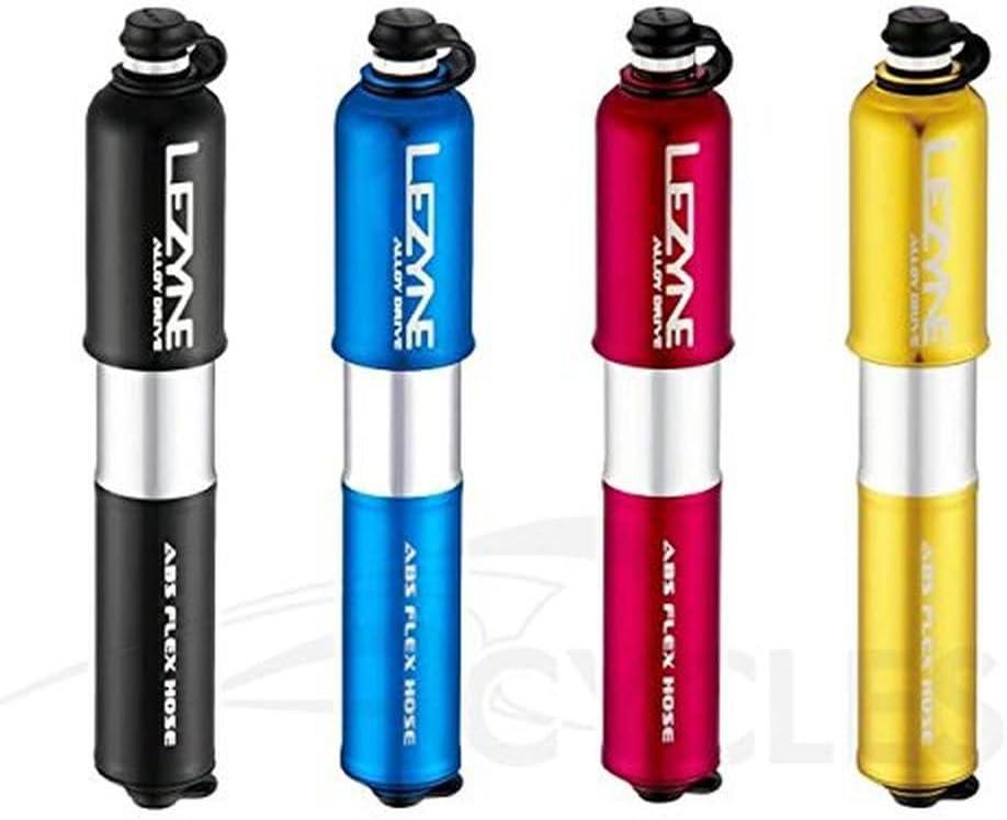 imageLEZYNE Alloy Drive Bicycle Tire Hand Pump High Volume 90psi Presta ampamp Schrader ABS Flex Hose Compact Bike PumpBlack