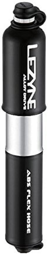 imageLEZYNE Alloy Drive Bicycle Tire Hand Pump High Volume 90psi Presta ampamp Schrader ABS Flex Hose Compact Bike PumpBlack