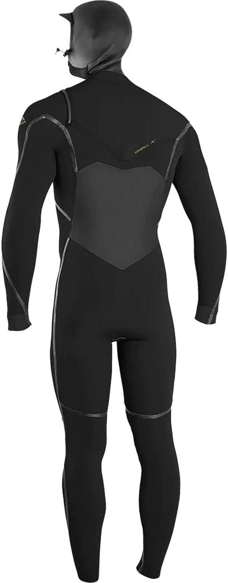 imageONEILL Psycho Tech 554mm Hooded ChestZip Full Wetsuit MensBlackBlack