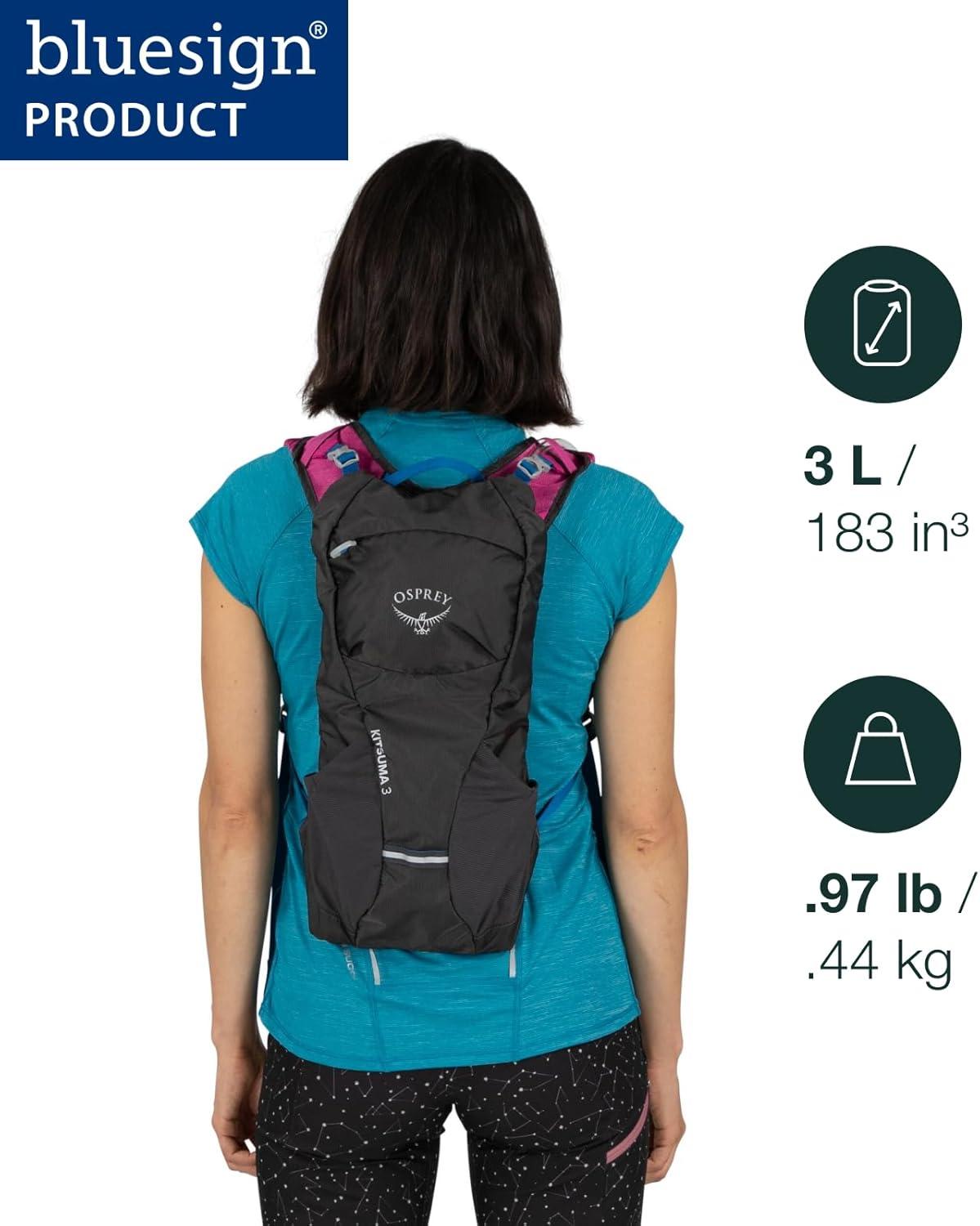 imageOsprey Kitsuma 15L Womens Biking Backpack with Hydraulics Reservoir Astrology BlueSpace Travel Grey