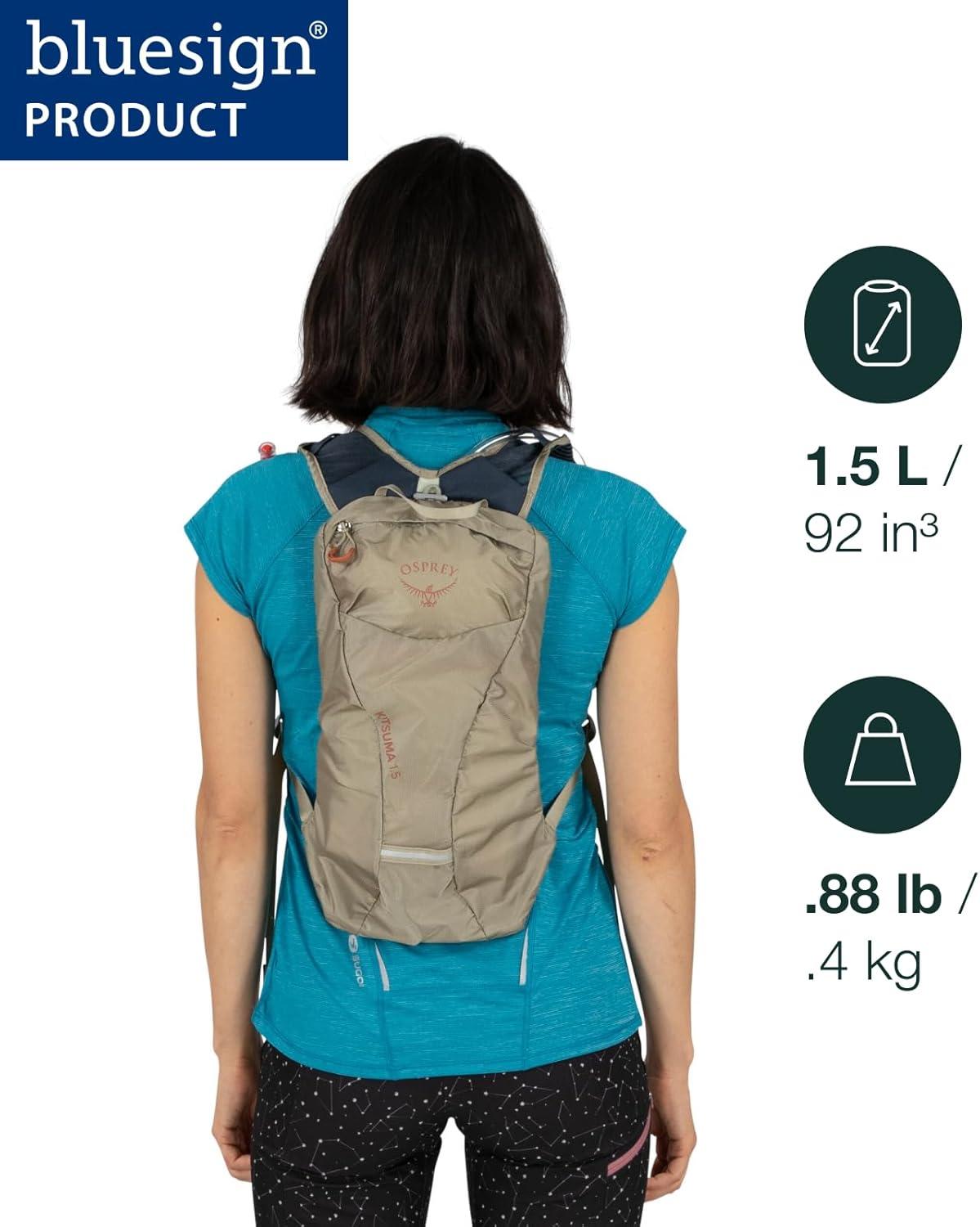 imageOsprey Kitsuma 15L Womens Biking Backpack with Hydraulics Reservoir Astrology BlueSpace Travel Grey