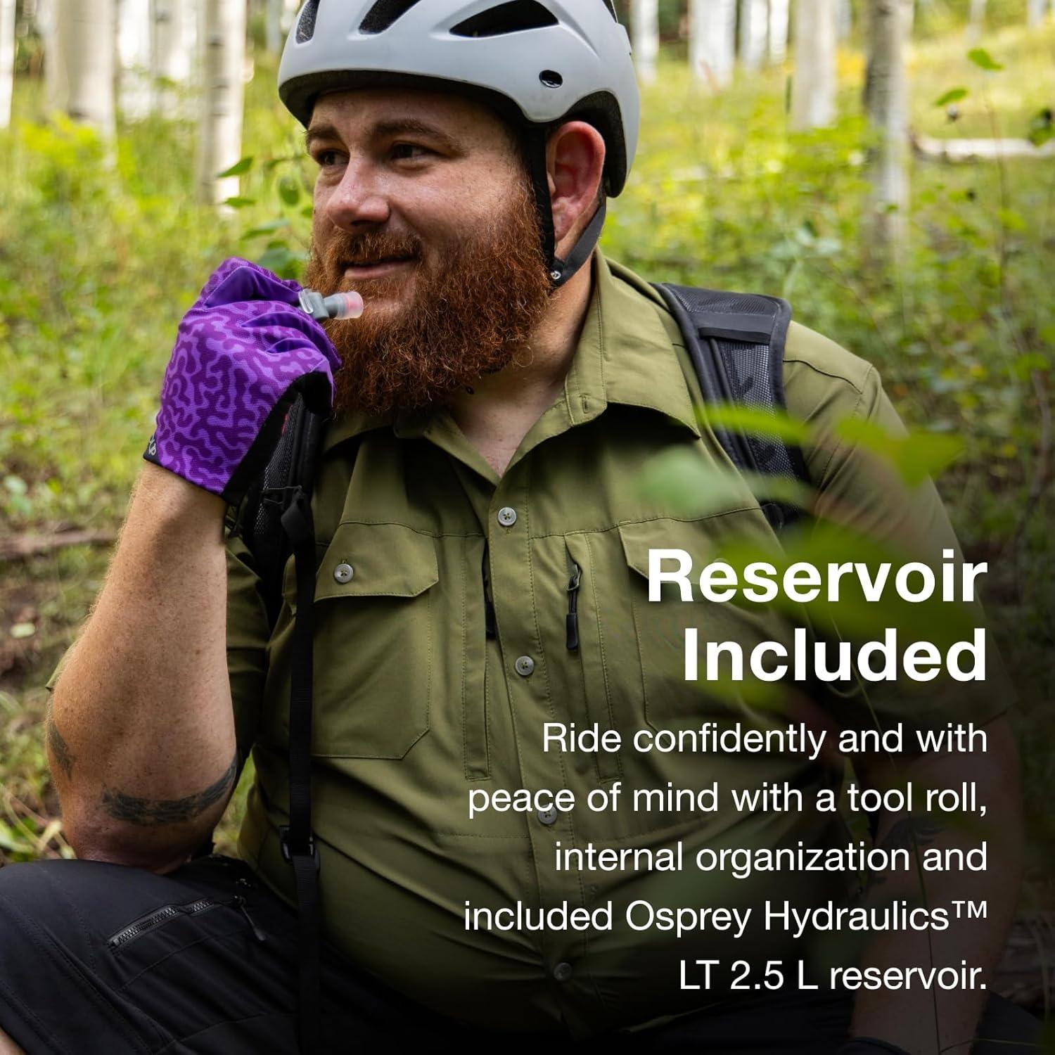 imageOsprey Raptor 14L Mens Mountain Biking Backpack with Hydraulics ReservoirBlack