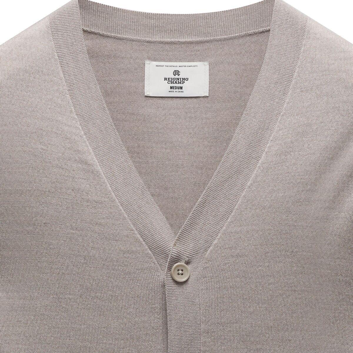 imageREIGNING CHAMP Lightweight Merino Harry Cardigan MensDove