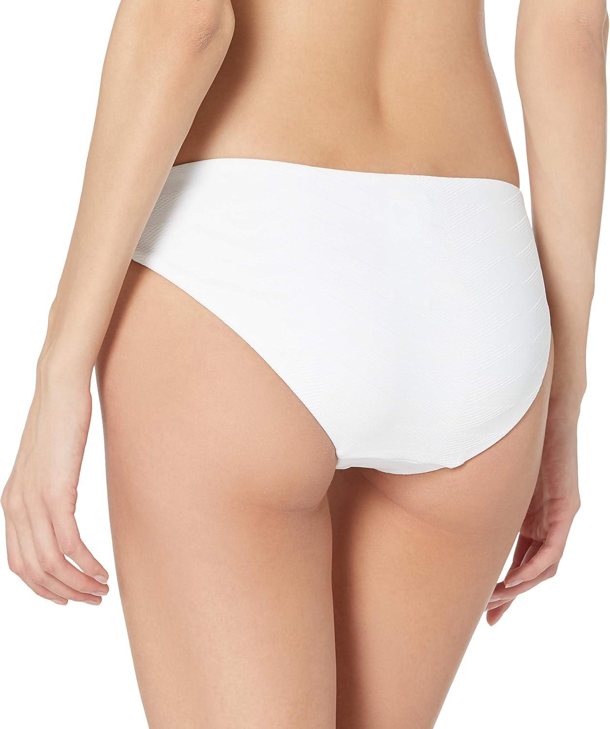 imageSeafolly Womens Hipster Bikini Bottom SwimsuitSeaside Soiree White