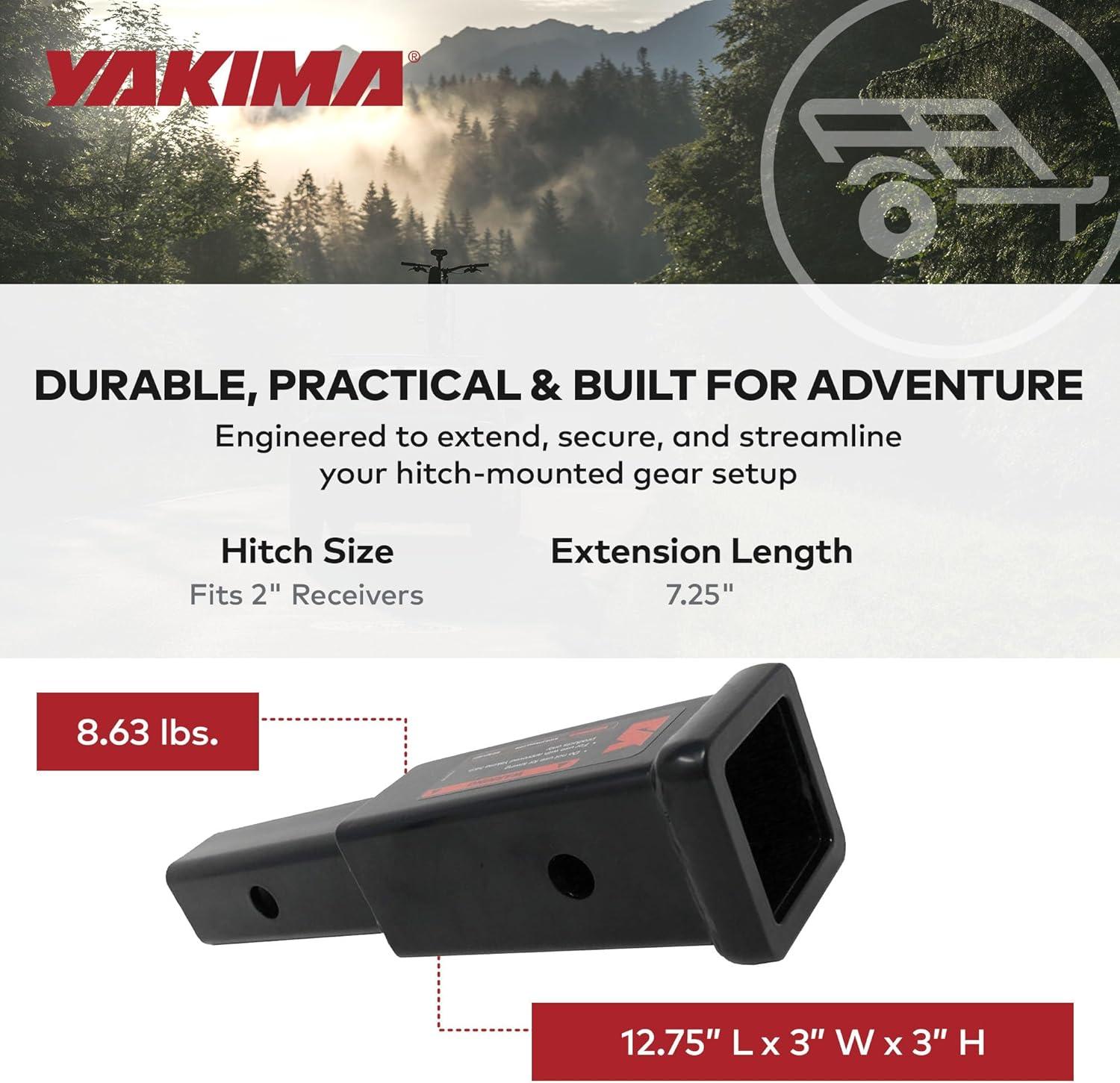 imageYakima StraightShot with Powder Coated Finish Type Threaded Pin and Heavy Duty Steel Construction for Bicycle and Car Racks Black