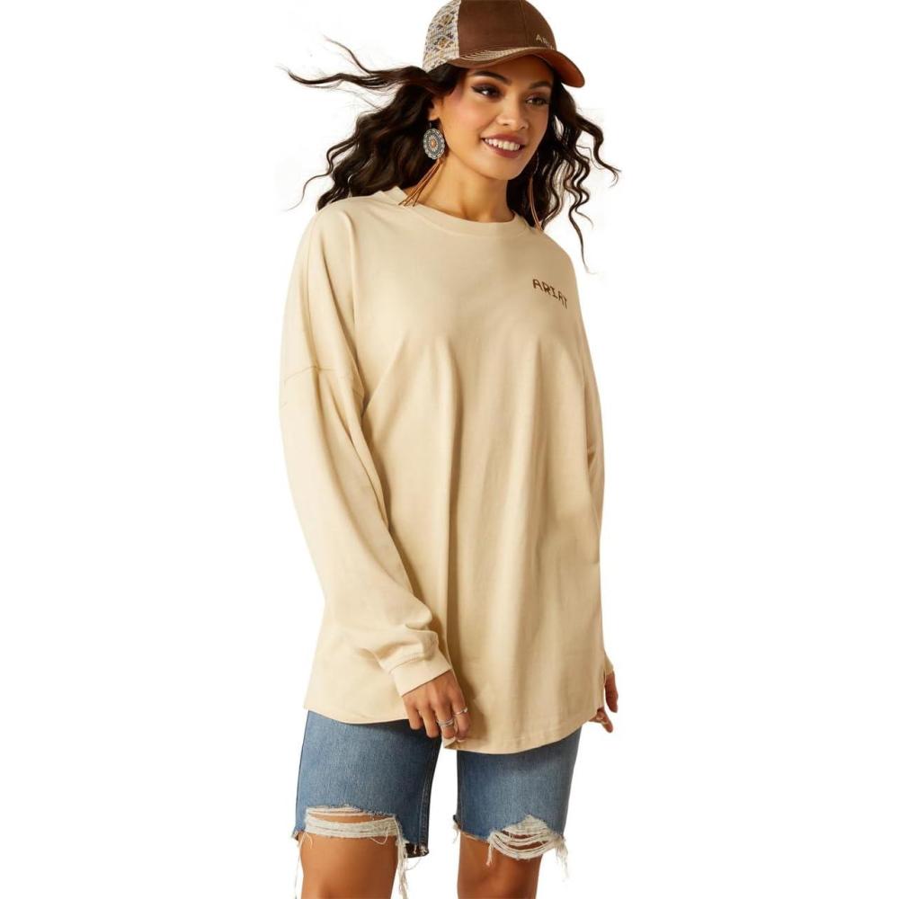 imageARIAT Womens Canvas Oversized TShirtSummer Sand