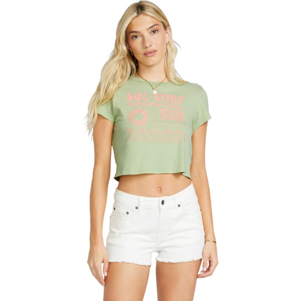 imageBillabong Womens Logo Crop Short Sleeve TeePistachio