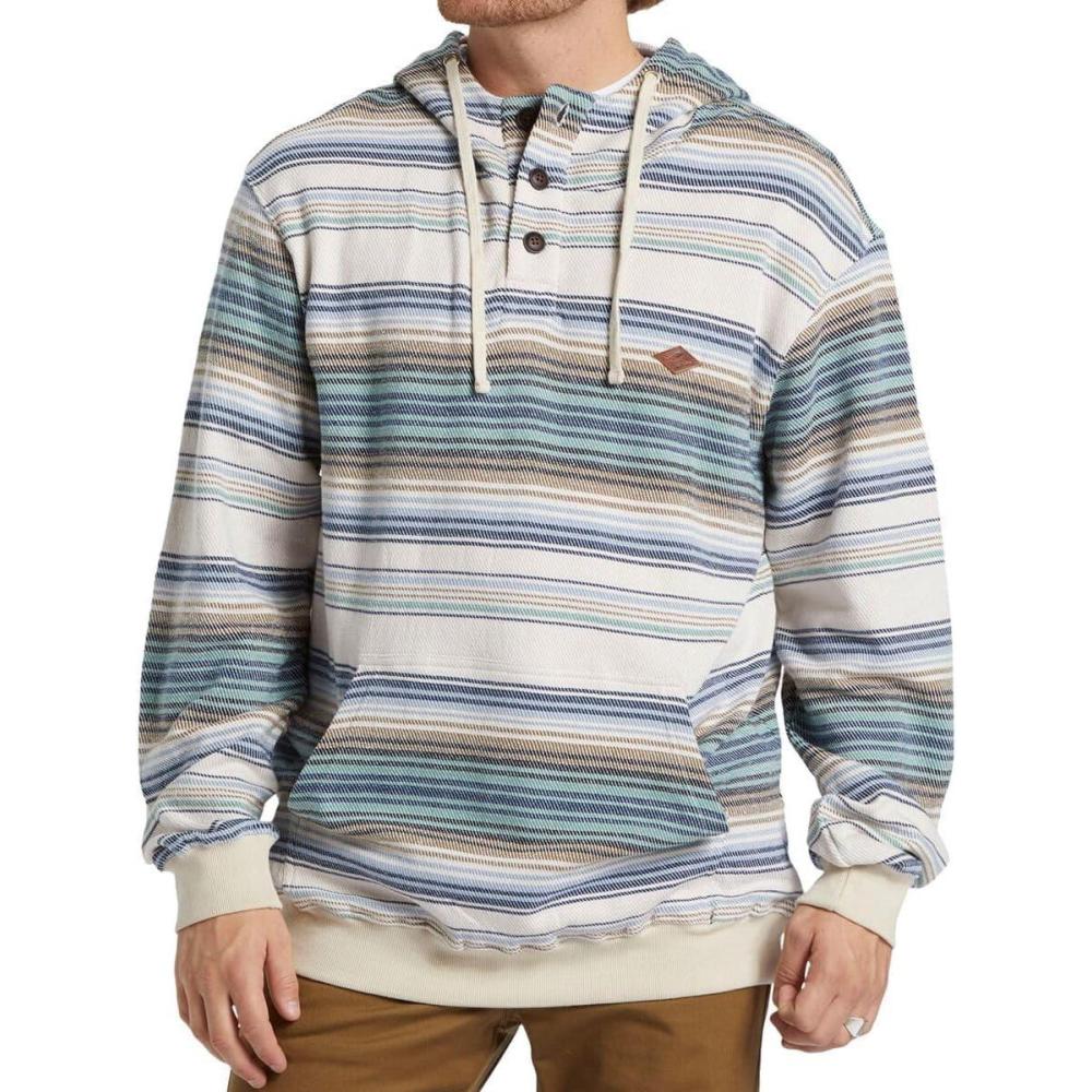 imageBillabong mens Rancho Henley Pullover Hooded FlannelSea Salt