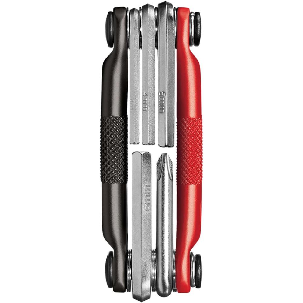 imageCrankbrothers Multi Tool M 13 NickelMatte Black and Red