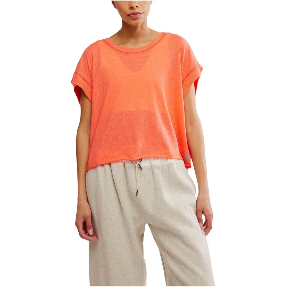 imageFree People Womens My Time TeeNeon Coral