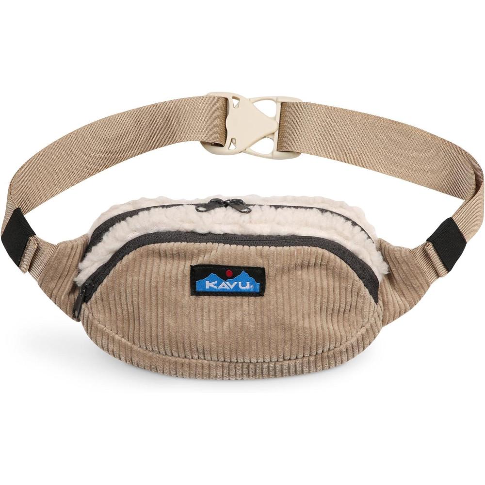 imageKAVU Snuggy Spectator Belt Bag Fleece Cord Hip Fanny PackPebble Beach
