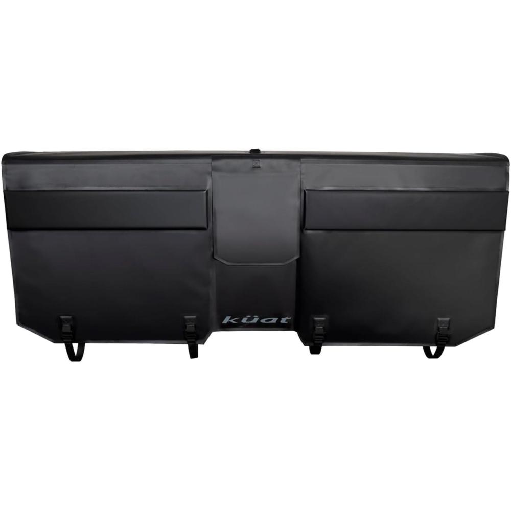 imageKUAT HUK 54quot Straight Durable SoftTouch TPU Padded Pickup Truck Tailgate Bike Hauling Transportation EasyAccess Protective Pad wNylon Straps Metal GHook Buckles ampamp RollUp Window Black61 Straight Tailgate Pad