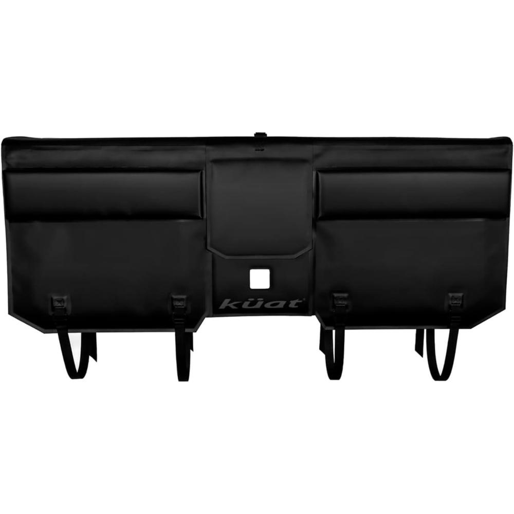 imageKUAT HUK 54quot Straight Durable SoftTouch TPU Padded Pickup Truck Tailgate Bike Hauling Transportation EasyAccess Protective Pad wNylon Straps Metal GHook Buckles ampamp RollUp Window Black51 Straight Tailgate Pad