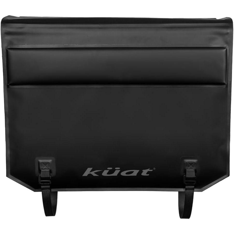 imageKUAT HUK 54quot Straight Durable SoftTouch TPU Padded Pickup Truck Tailgate Bike Hauling Transportation EasyAccess Protective Pad wNylon Straps Metal GHook Buckles ampamp RollUp Window Black25 Half Tailgate Pad