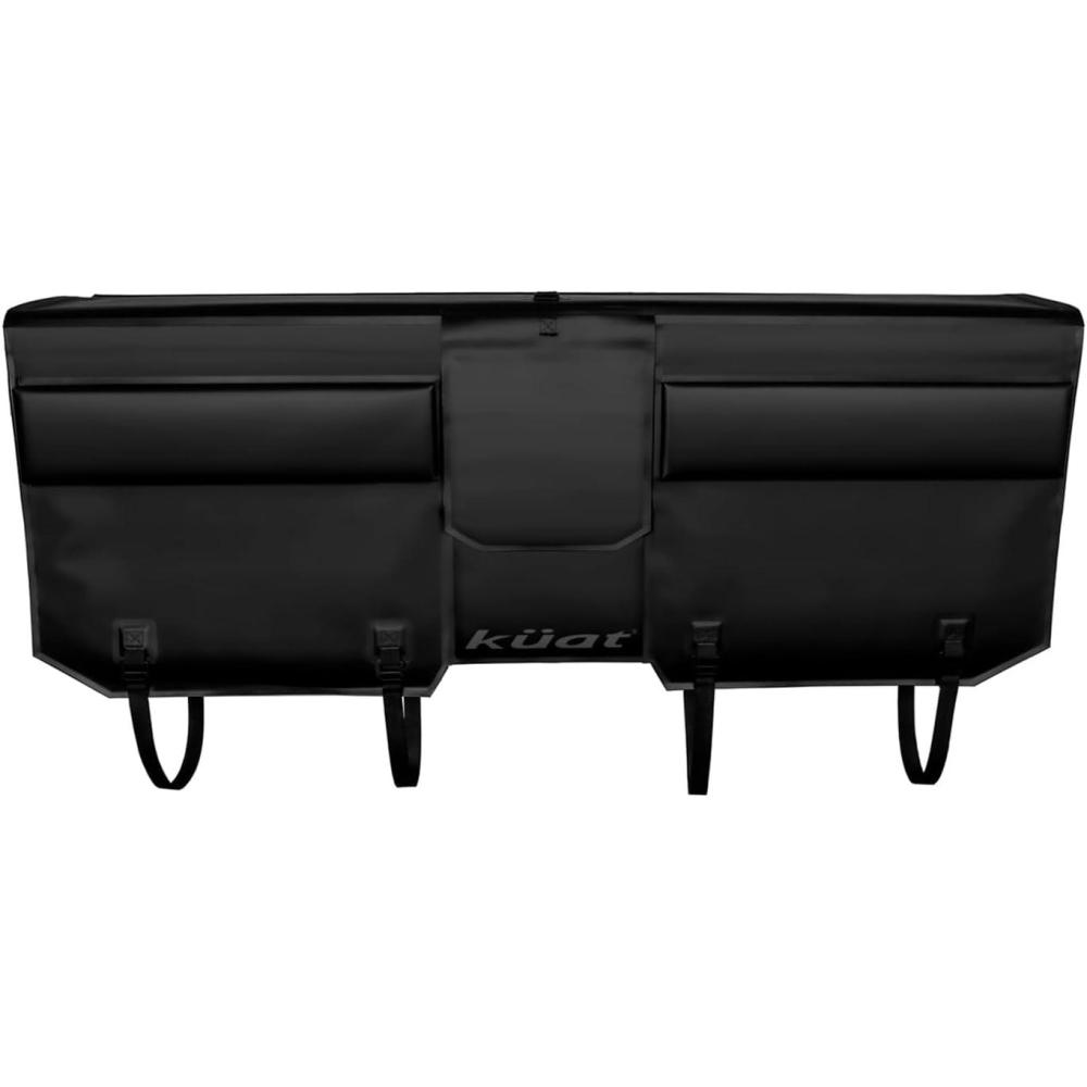 imageKUAT HUK 54quot Straight Durable SoftTouch TPU Padded Pickup Truck Tailgate Bike Hauling Transportation EasyAccess Protective Pad wNylon Straps Metal GHook Buckles ampamp RollUp Window Black54 Straight Tailgate Pad