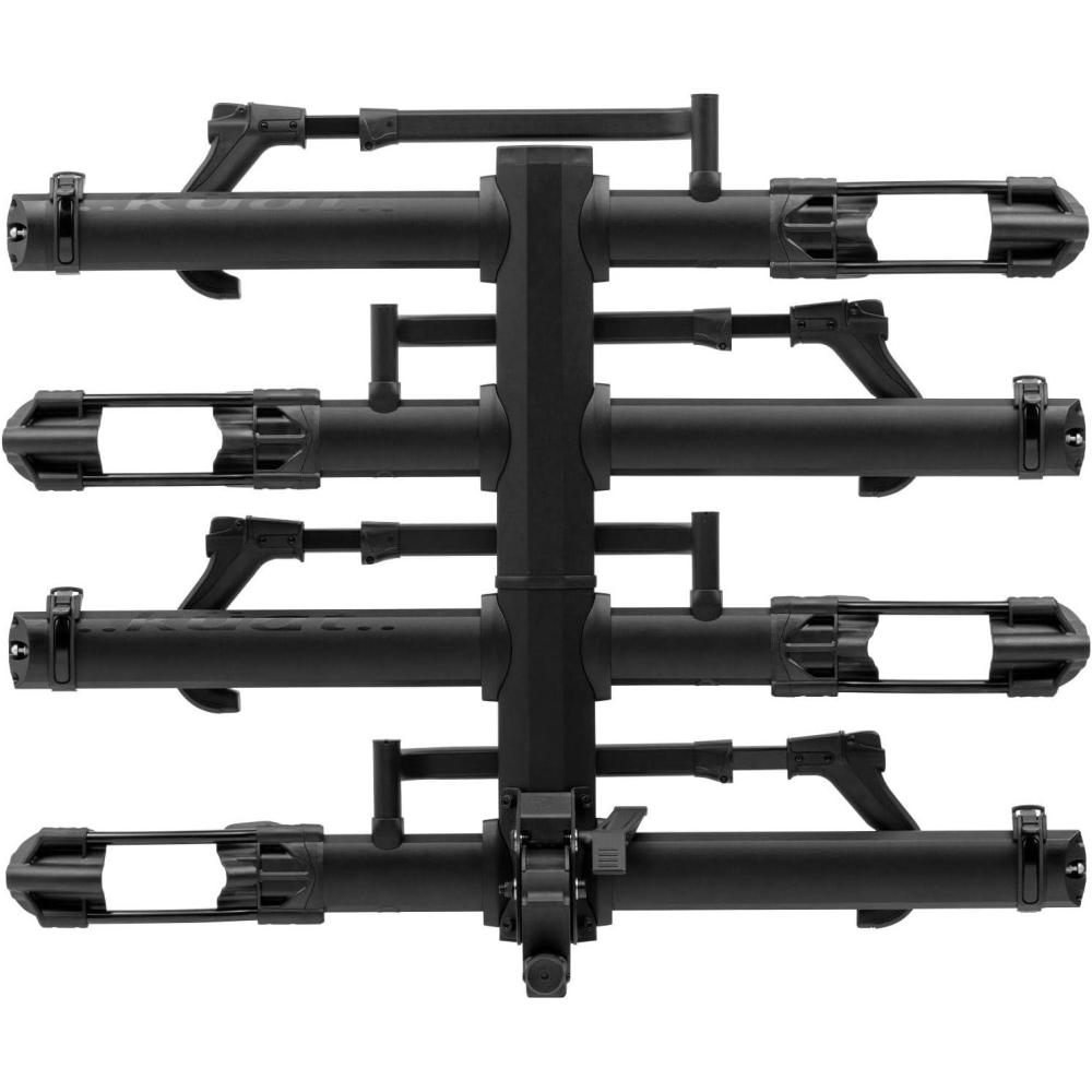 imageKUAT NV Base 20 AddOn  HitchMounted Bike Rack with 2Bike AddOn Quick Change from 2 to 4 Bikes  EBike Compatible AllMetal Construction  Adjustable Front Tire Cradle System BAO2B2bike AddOn