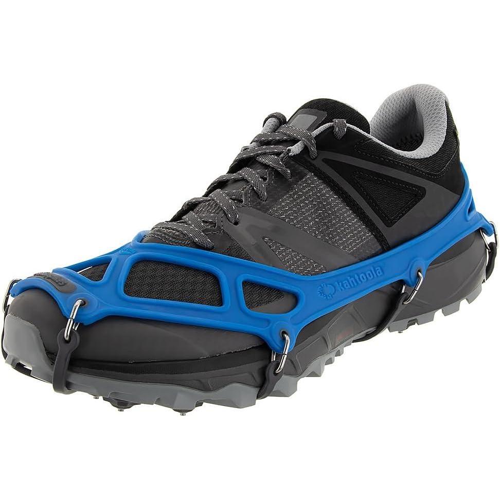 imageKahtoola EXOspikes Footwear Traction for Winter Hiking ampamp Running in Snow Ice ampamp Rocky TerrainBlue