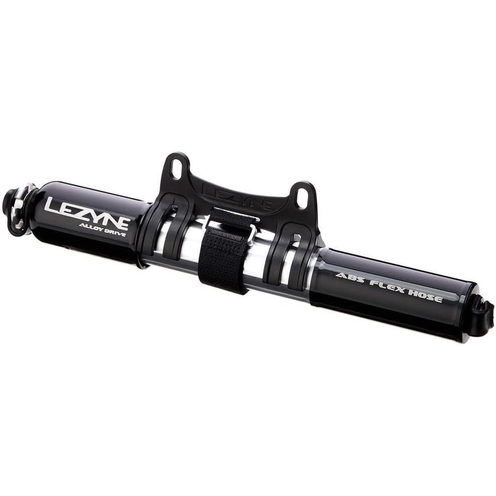 imageLEZYNE Alloy Drive Bicycle Tire Hand Pump High Volume 90psi Presta ampamp Schrader ABS Flex Hose Compact Bike PumpBlack