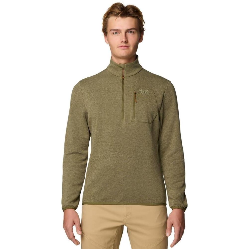 imageMountain Hardwear Route Out 12Zip Pullover  Mens Combat Green M