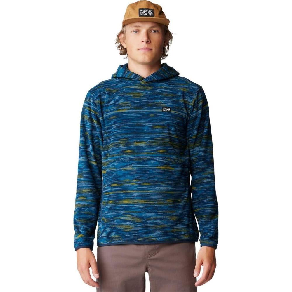 imageMountain Hardwear mens Microchill HoodyDark Caspian Stria Print