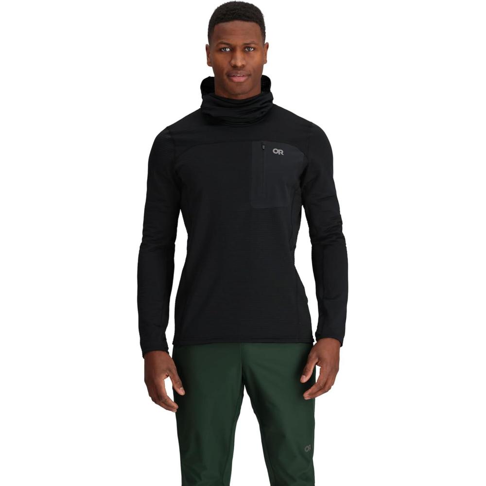 imageOutdoor Research Mens Vigor Grid Fleece Pullover HoodieBlack