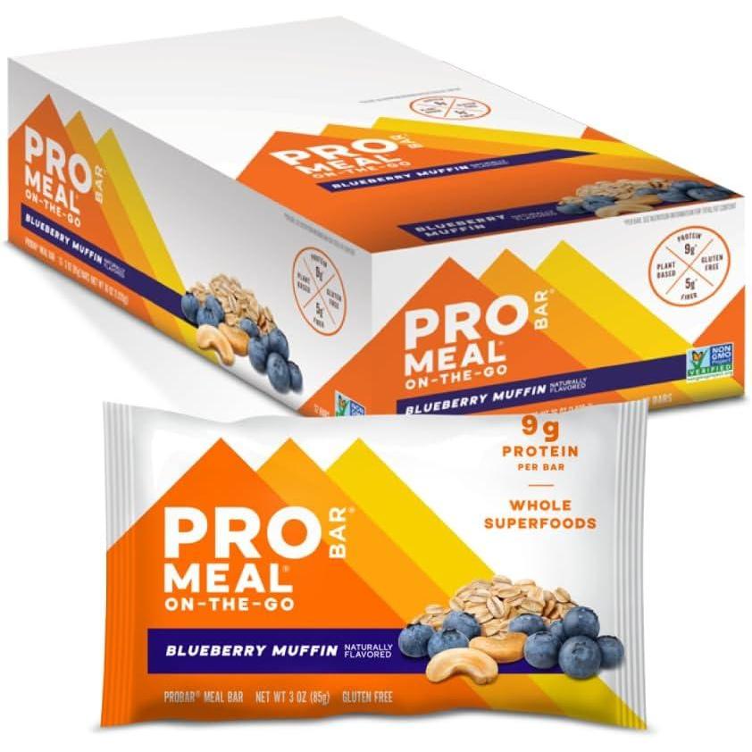 imagePROBAR  MEAL Bar Chocolate Coconut NonGMO GlutenFree Healthy PlantBased WholeFood Ingredients Natural Energy 12 CountBlueberry Muffin