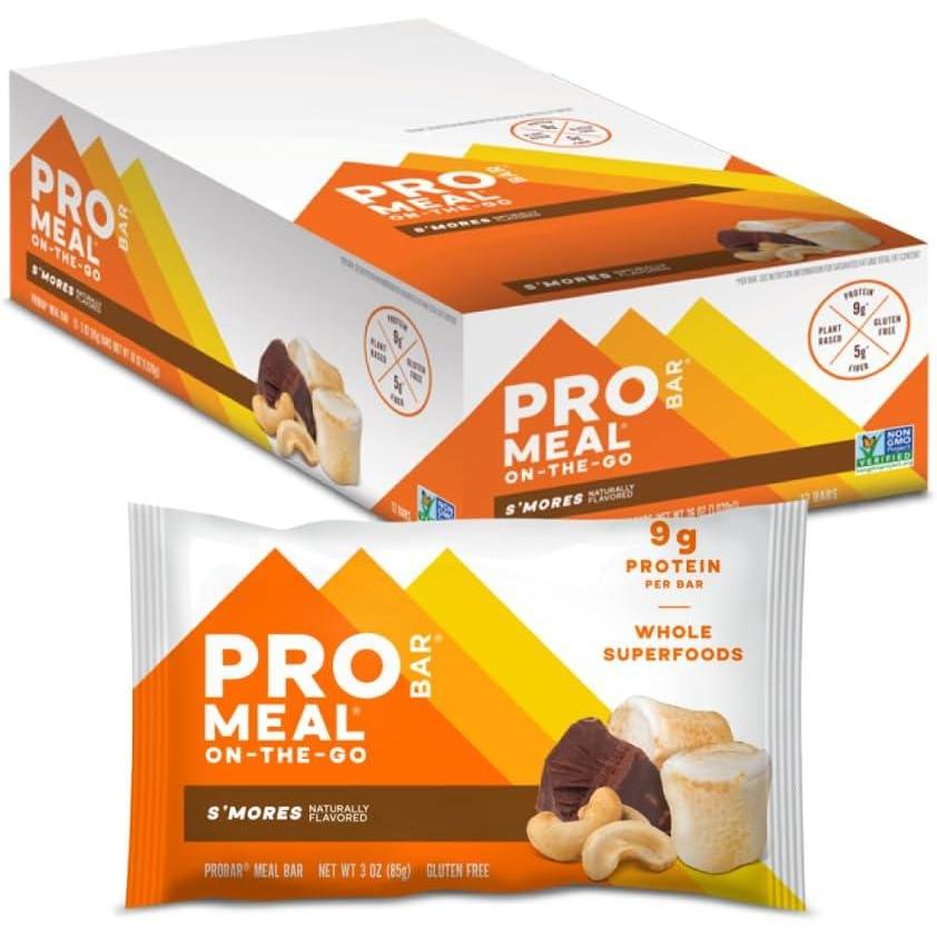 imagePROBAR  MEAL Bar Chocolate Coconut NonGMO GlutenFree Healthy PlantBased WholeFood Ingredients Natural Energy 12 CountSMores