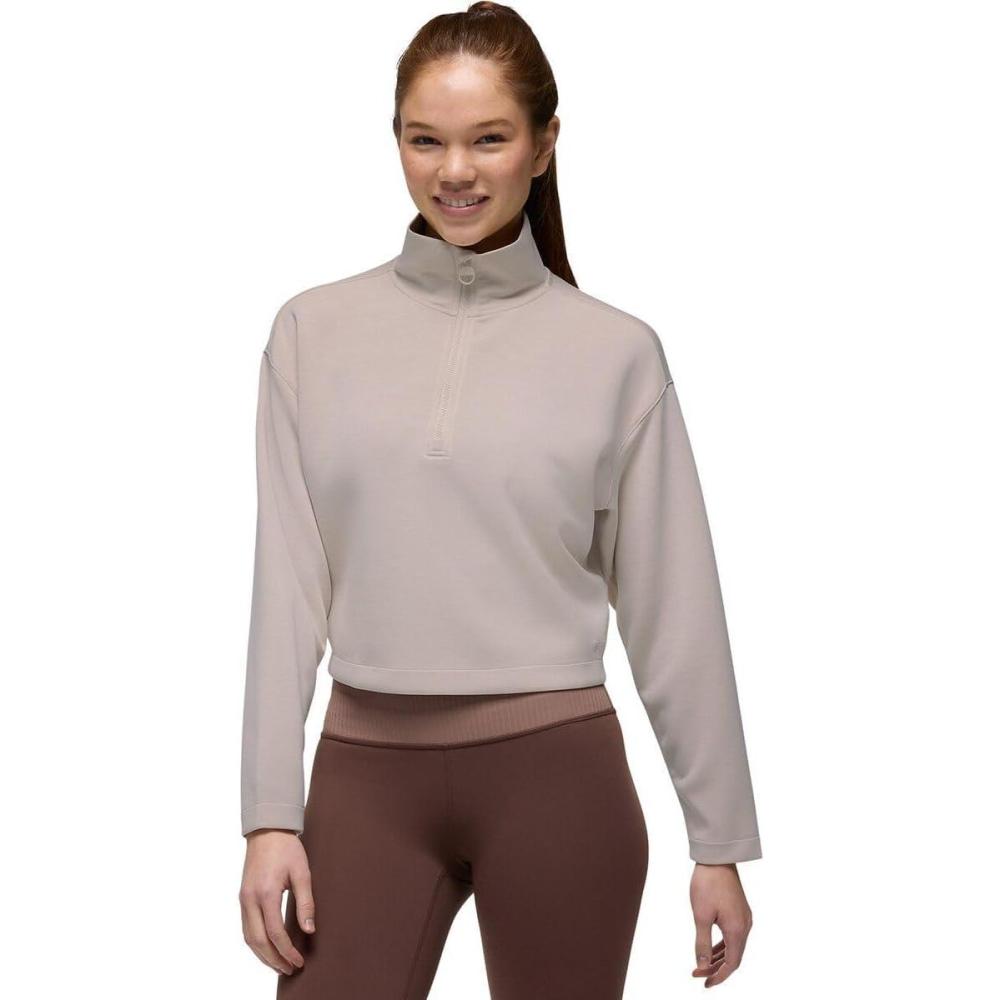 imagePrana Womens Shea Half Zip Almond