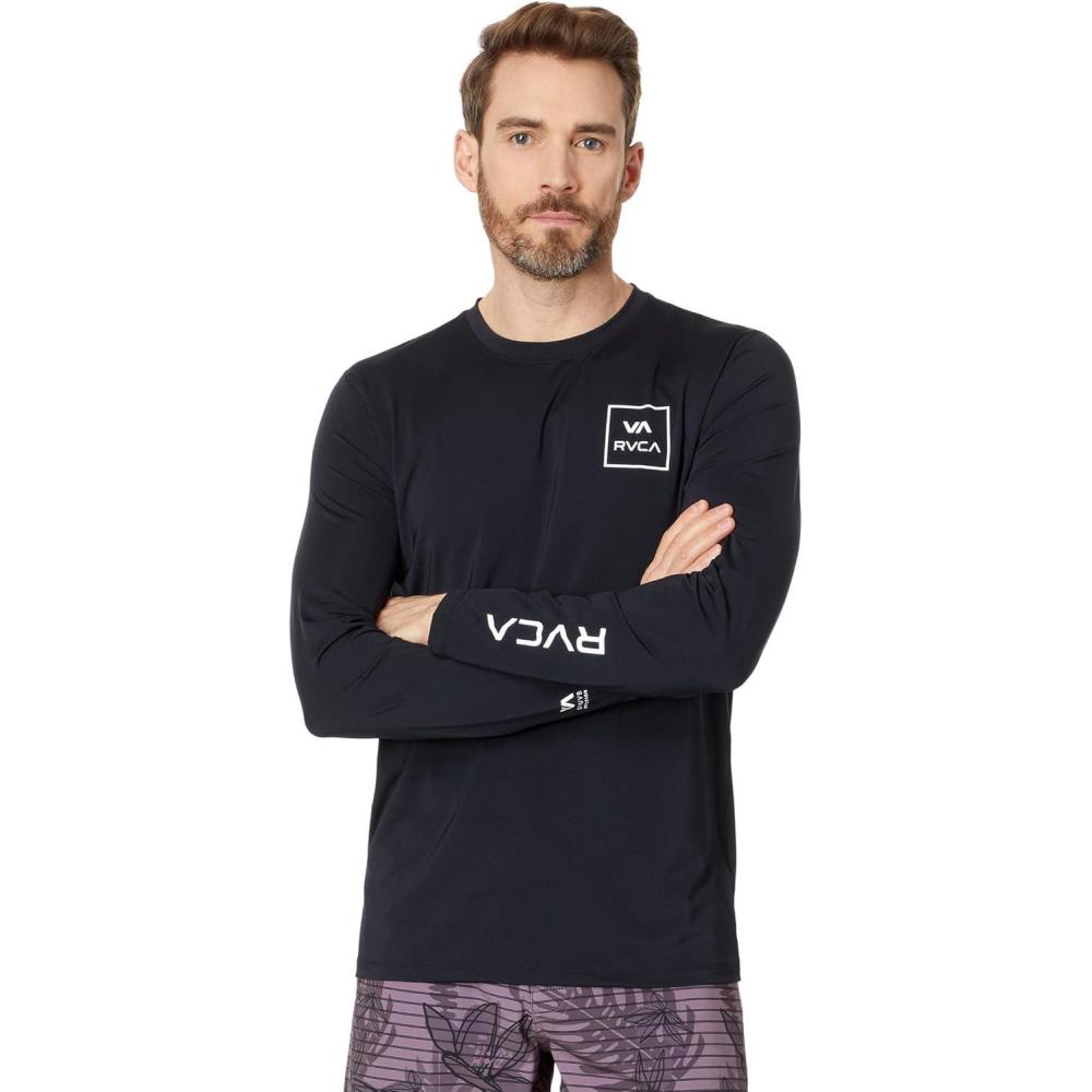 imageRVCA Mens Long Sleeve Surf ShirtBlack