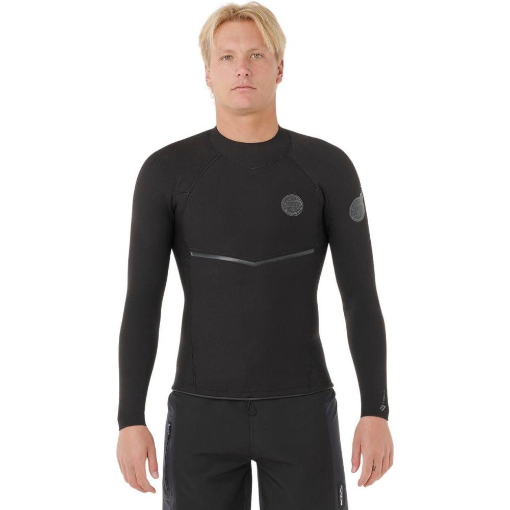 imageRip Curl EBomb 15mm LS GB Wetsuit Jacket  Mens Lightweight Stretchable Thermal Protection Long Sleeve Surf Gear Comfortable Fit0090Black24