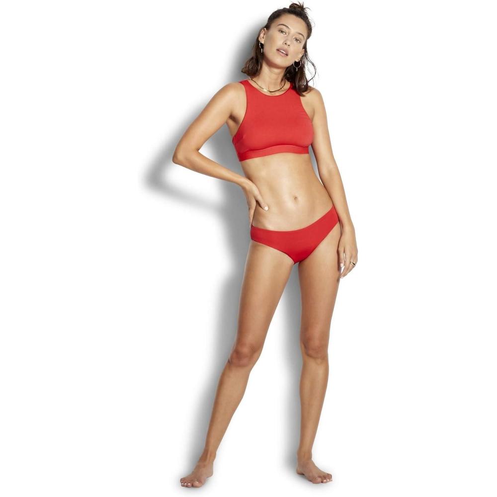 imageSeafolly Womens Hipster Bikini Bottom SwimsuitActive Chilli