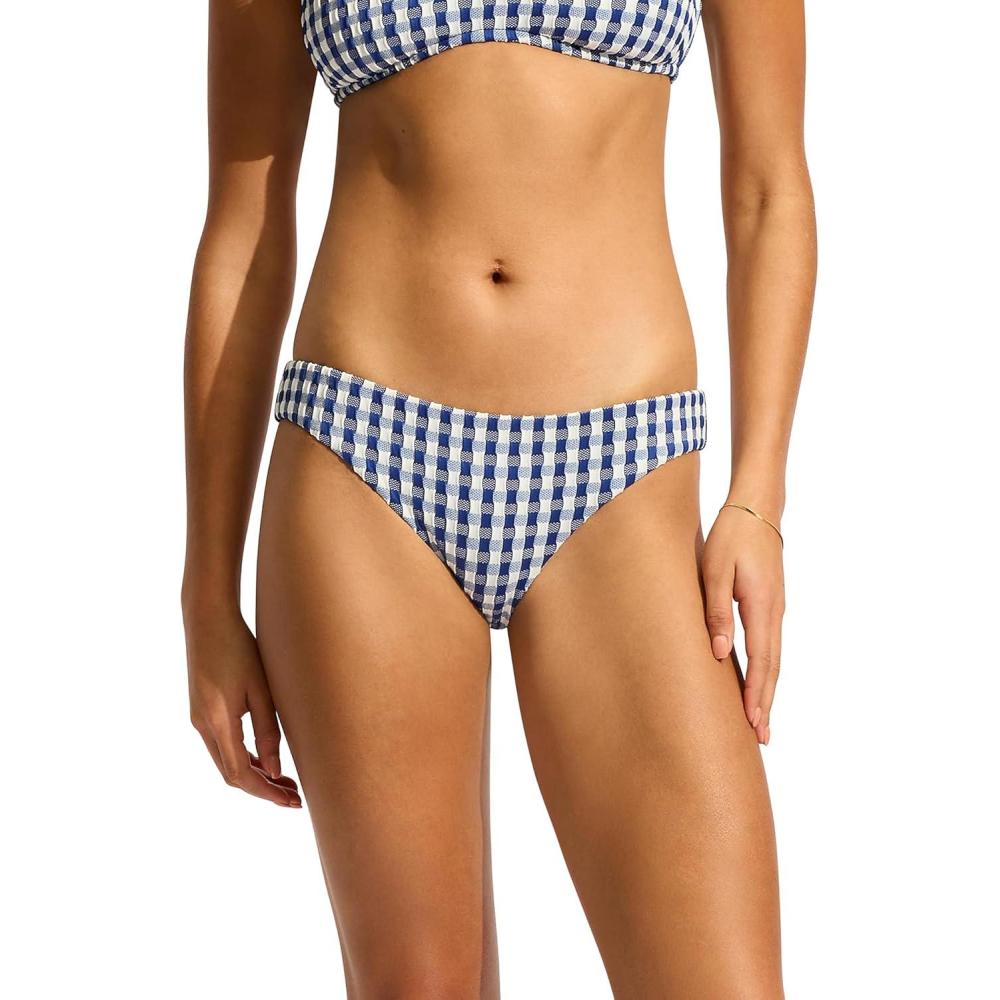 imageSeafolly Womens Standard Hipster Full Coverage Bikini Bottom SwimsuitBella Ultramarine