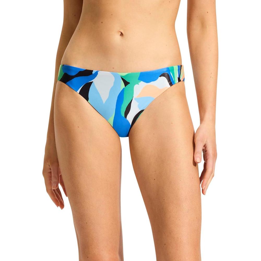 imageSeafolly Womens Standard Hipster Full Coverage Bikini Bottom SwimsuitRio Jade