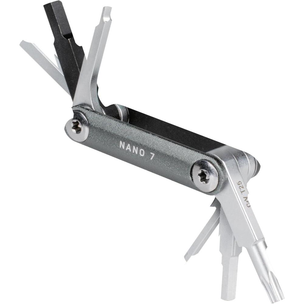 imageTopeak Nano 9 MultiTool  Compact CNCMachined Bike Repair Tool with 9 Essential Functions Aluminum7075 Body Chrome Vanadium Steel Bits Lightweight ampamp PocketSized DesignNano 7 7 functions