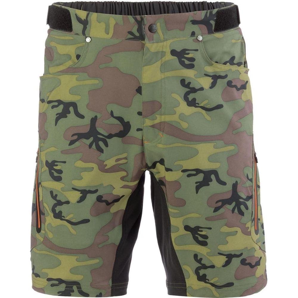 imageZOIC Ether Short 9quot Inseam 7quot Essential Liner Mens Mountain Bike Cycling ShortsGreen Camo