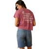 ARIAT Womens Always Ramblin’ T-Shirt(Dry Rose)
