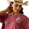 ARIAT Womens Always Ramblin’ T-Shirt(Dry Rose)