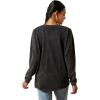 ARIAT Womens Canvas Oversized T-Shirt(Black Mineral Wash)