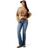 ARIAT Womens Canvas Oversized T-Shirt(Dark Heather Oatmeal)