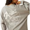 ARIAT Womens Canvas Oversized T-Shirt(Heather Grey)