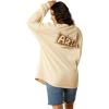 ARIAT Womens Canvas Oversized T-Shirt(Summer Sand)
