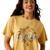 ARIAT Women’s Darlin Rose T-Shirt(Rattan)