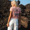 Billabong Women’s Logo Crop Short Sleeve Tee(Faded Rose)