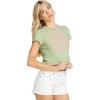 Billabong Women’s Logo Crop Short Sleeve Tee(Pistachio)