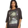 Billabong Womens Logo Oversized Fit Short Sleeve Tee(Off Black)