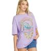 Billabong Womens Logo Oversized Fit Short Sleeve Tee(Peaceful Lilac)