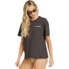 Billabong Women’s Logo Relaxed Fit Short Sleeve Tee(Off Black)